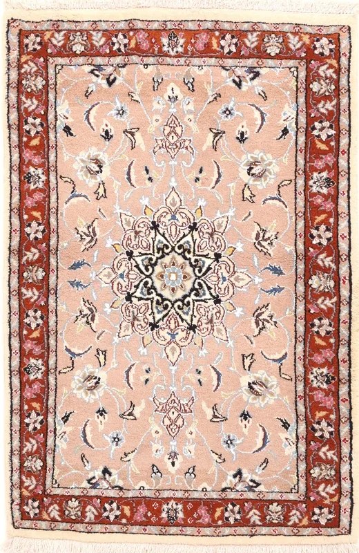Nain Tappeto 80x130 Marrone (Iran) Annodato A Mano