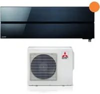 Climatizzatore Condizionatore Mitsubishi Electric Inverter serie Kirigamine Style 9000 Btu MSZ-LN25VGB Onyx Black R-32 Wi-Fi Integrato Classe A+++ Nero