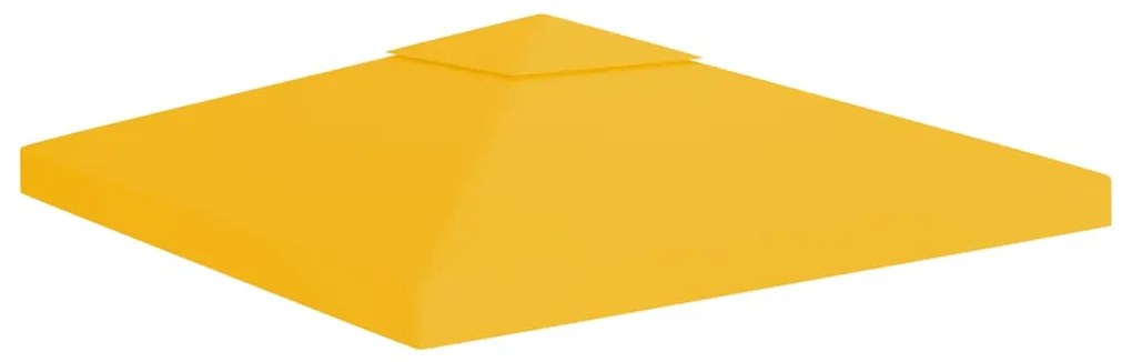 Copertura Superiore Per Gazebo A 2 Strati 310 G/m² 3x3 M Gialla /