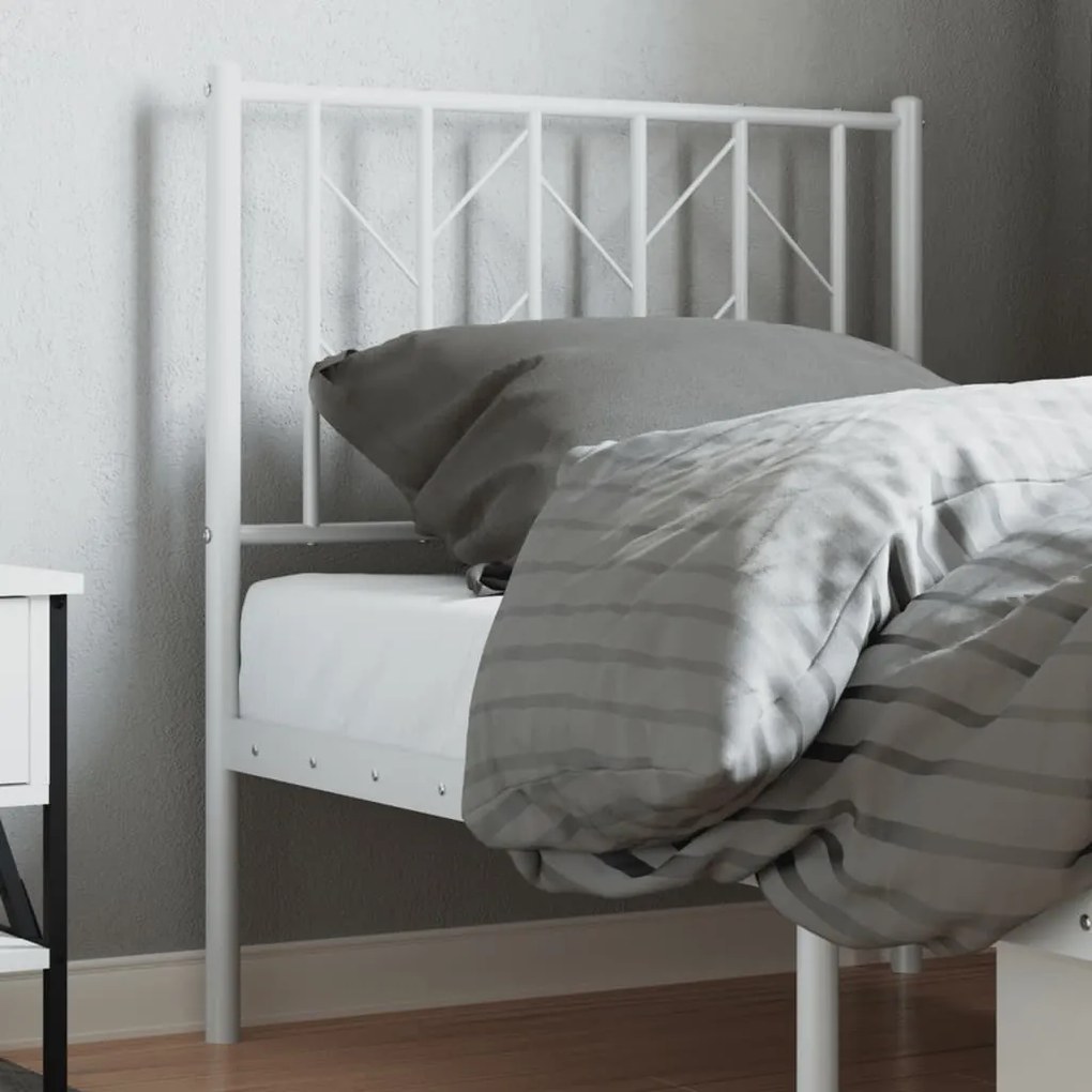 Testiera İn Metallo Bianco 75 Cm /