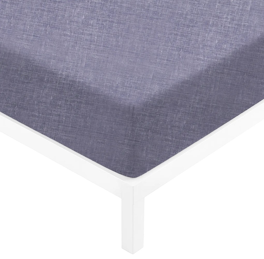 Lenzuolo con angoli 1 piazza e mezza melange blu