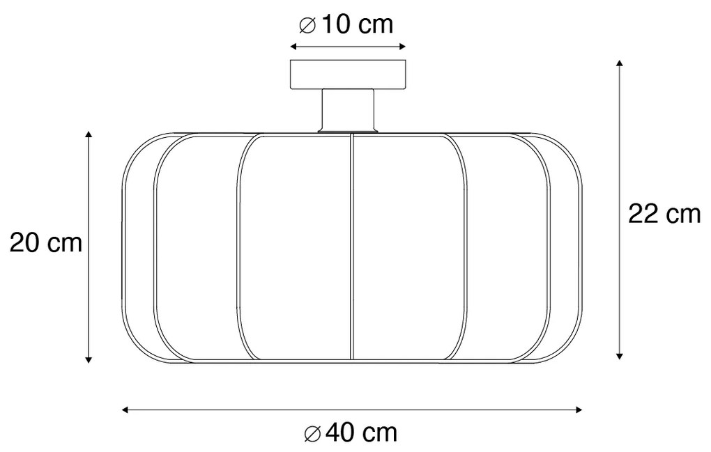 Plafoniera Japandi bianca 40cm - Madleine