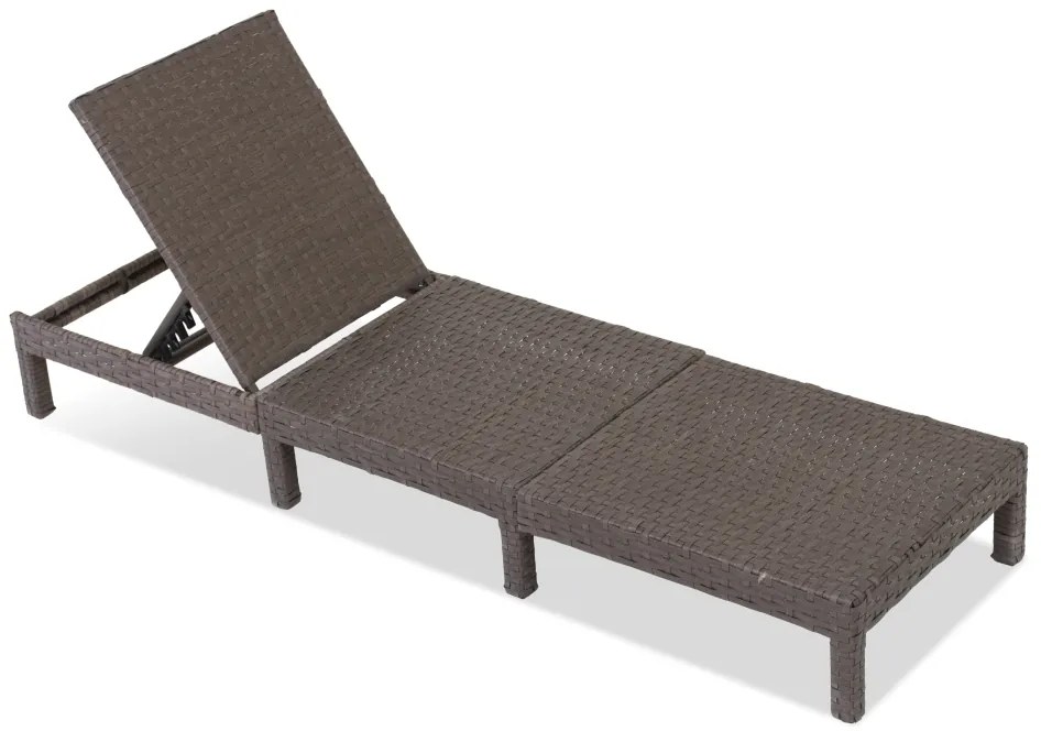 Lettino in polyrattan marrone Atlanta Garden Point