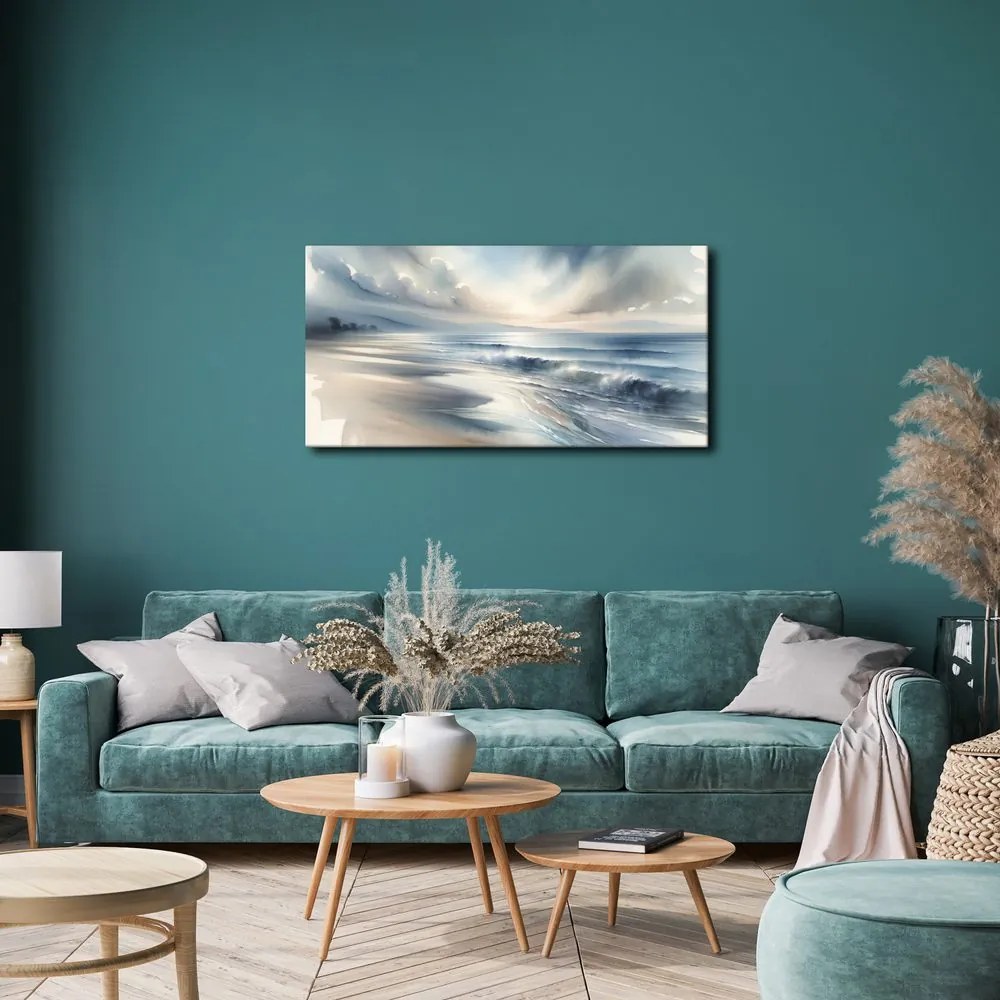 Quadro su tela – Onde mattutine sulla costa