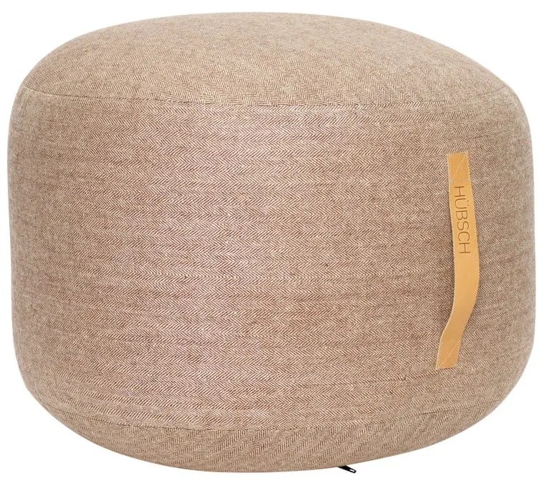 Pouf Zerio marrone chiaro, ø 50 cm Mochi - Hübsch
