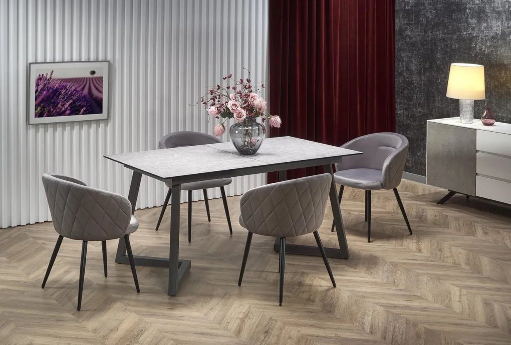 Set Tiziano tavolo allungabile + 4 sedie K430 grigio