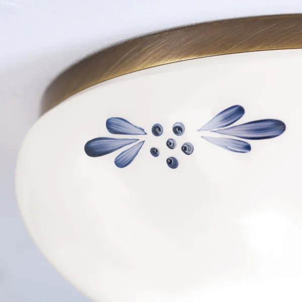 Orion DL 7-672 - Plafoniera LANDHAUS 1xE27/60W/230V diametro 21 cm bronzo/bianco