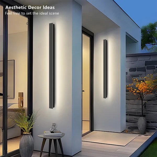 Brilagi - Applique da esterno LINEAR LED/22W/230V 3000K IP65 nera