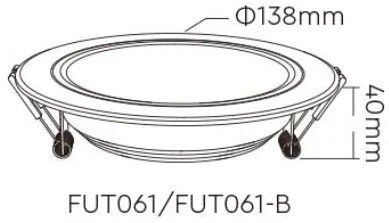 Faro da incasso 9W RGB+CCT IP20 Angolo 120° foro Ø110 - 115 mm