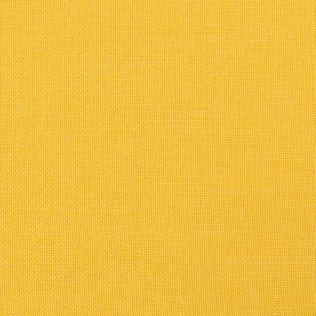 Poggiapiedi giallo senape 45x29,5x35 cm in tessuto e similpelle