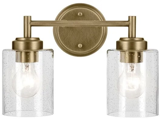 Kichler KL-WINSLOW-2W-NBR - Applique WINSLOW 2xE27/60W/230V ottone