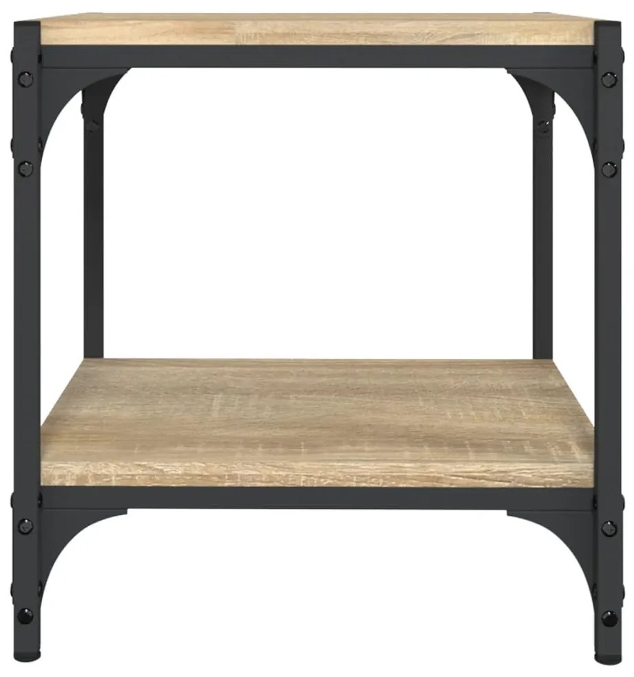 Mobile tv rovere sonoma 40x33x41 cm legno multistrato e acciaio