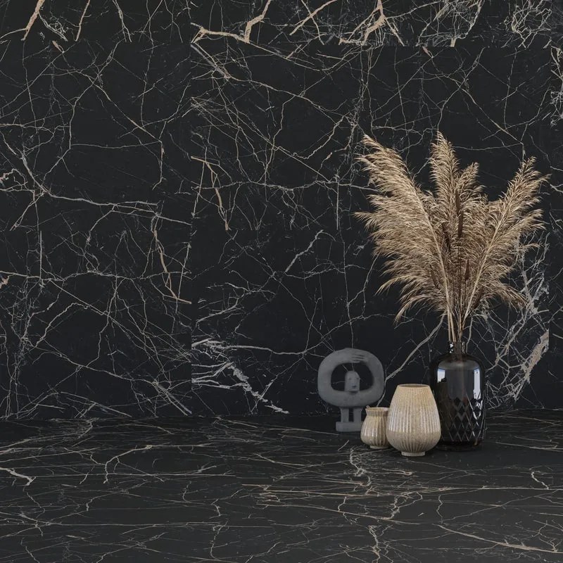 Piastrella da pavimento e rivestimento interno 60 x 120 cm Sp. 9 mm rettificato Blush in gres porcellanato smaltato opaco nero traffico leggero (pei 1/5) 1.44 mq