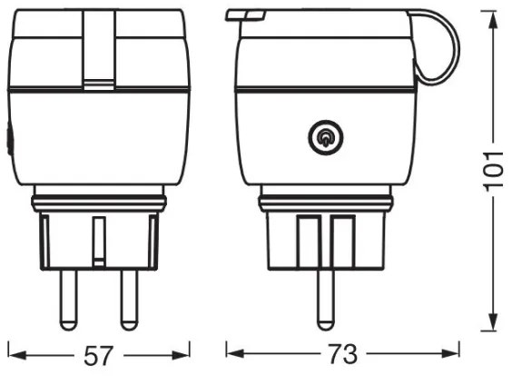 Ledvance - Presa intelligente da esterno SMART+ 3680W/230V/Tipo F/SCHUKO 16A IP44 nero