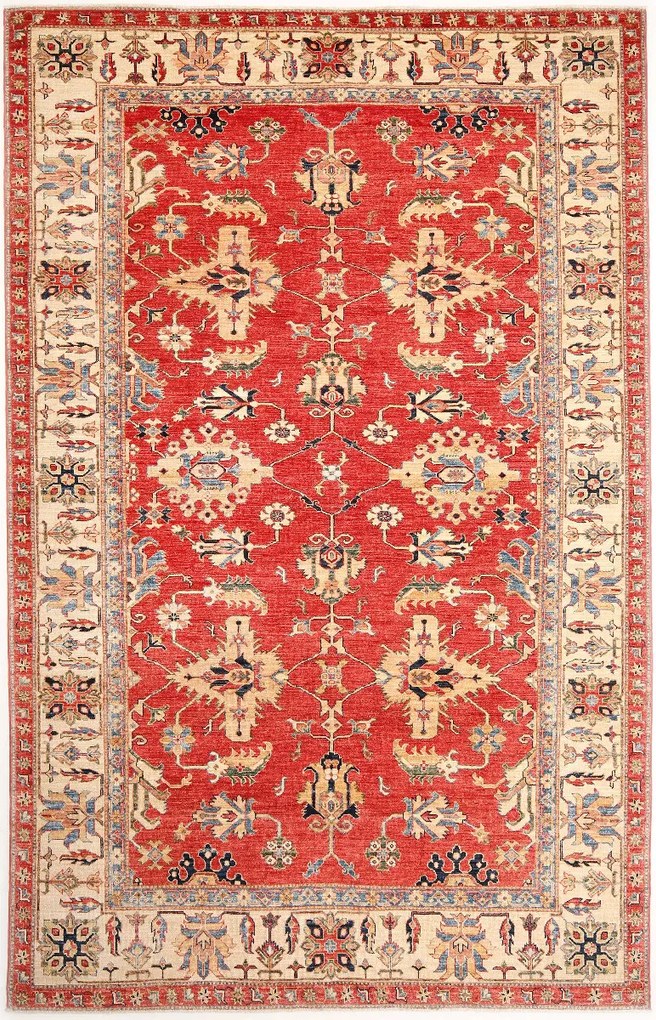 Kazak Tappeto 310x200 Rosso (Pakistan) Annodato A Mano