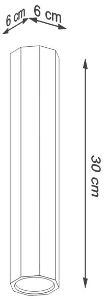 Sollux SL.1034 - Faretto ZEKE 1xGU10/40W/230V 30 cm quercia