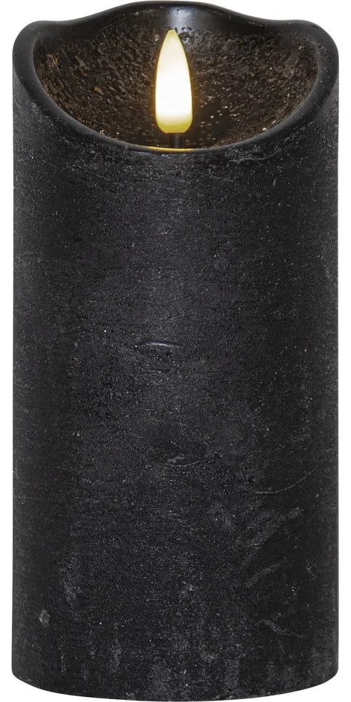 Candela LED in cera nera, altezza 15 cm Flamme Rustic - Star Trading