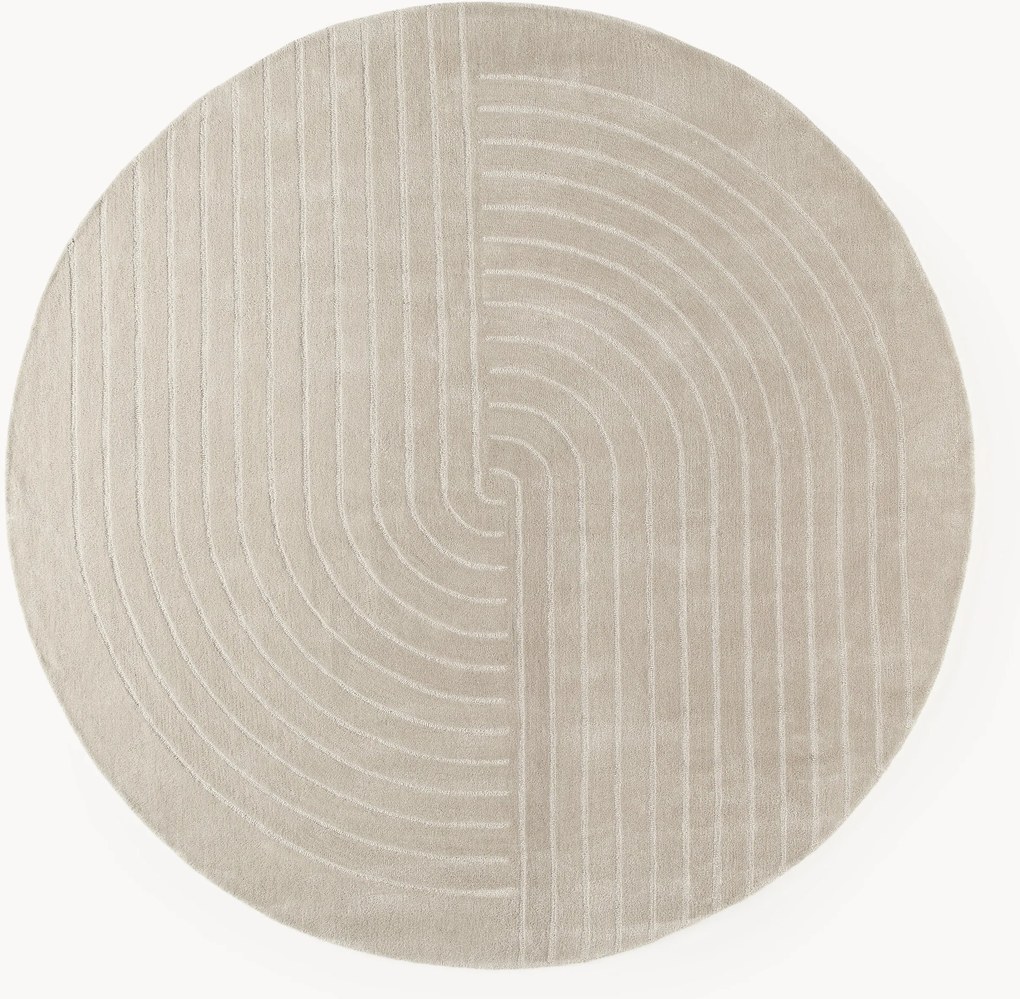 Tappeto rotondo in lana fatto a mano Mason