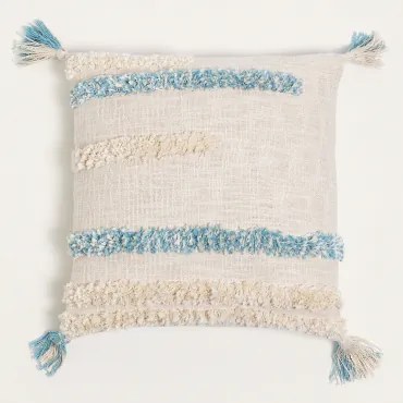 Cuscino quadrato in cotone (50x50 cm) Lisala B - Sklum