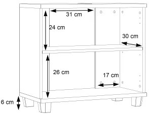 Mobile da bagno VENOM antracite/marrone