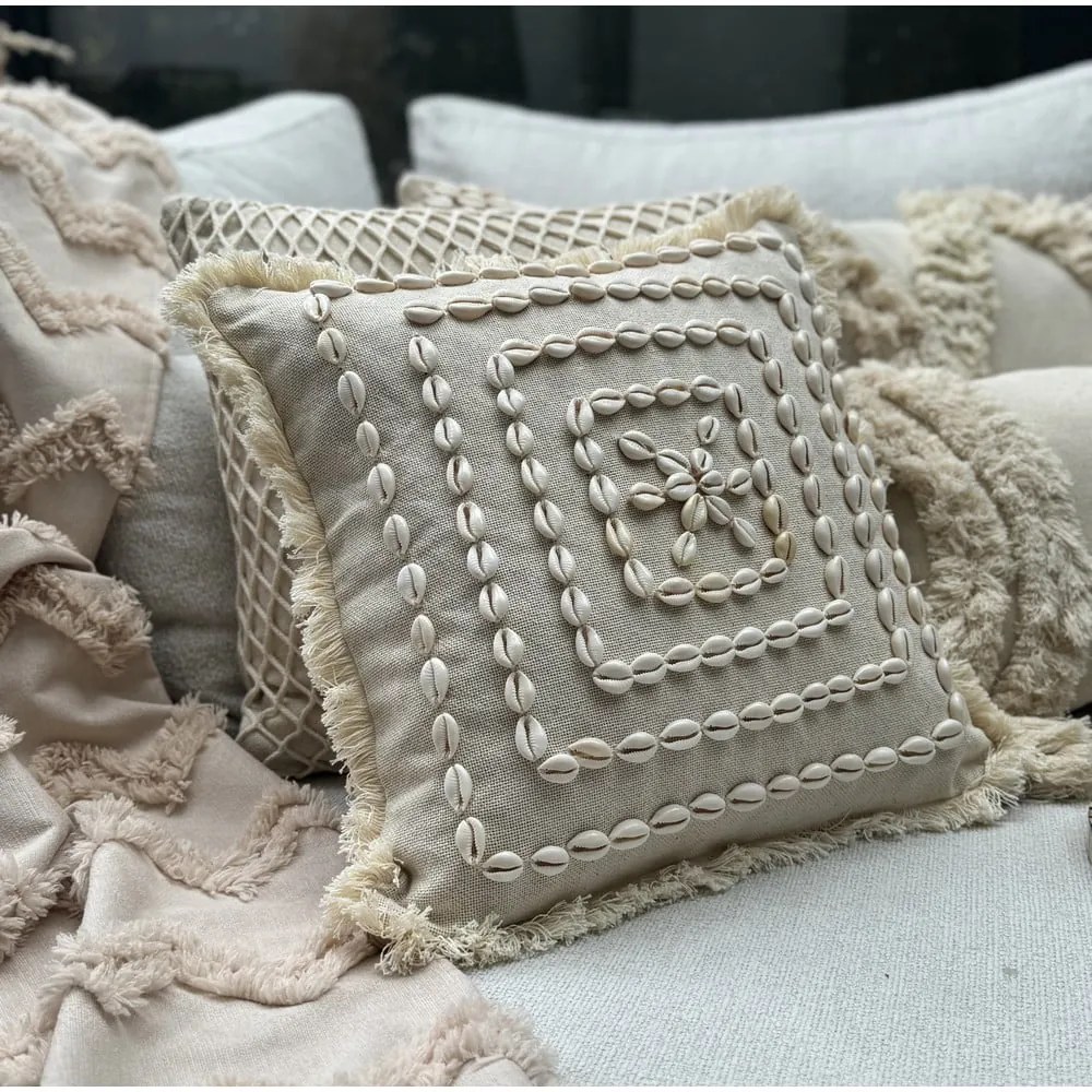 Federa decorativa in cotone 43x43 cm Seashells – Mioli Decor