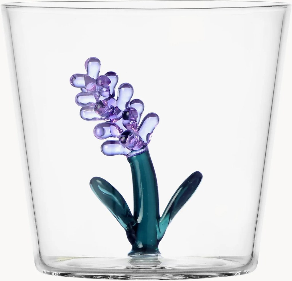 Bicchiere fatto a mano in vetro borosilicato Botanica