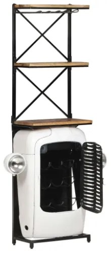 Cantinetta Vini a Trattore 49x31x170 cm Legno di Mango Grezzo