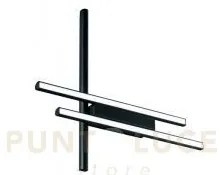 Applique movida/3 nero a led 3000k 1200lm 20w dimmerabile 50x8cm