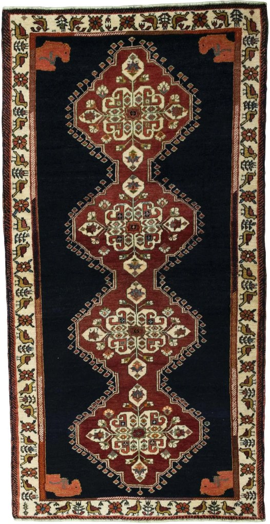 Gabbeh Tappeto persiano 120 x 230 Blu (Iran) Annodato A Mano