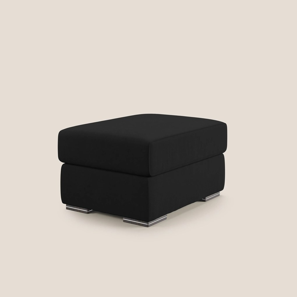 Sun pouf apribile contenitore in microfibra smacchiabile T11 nero