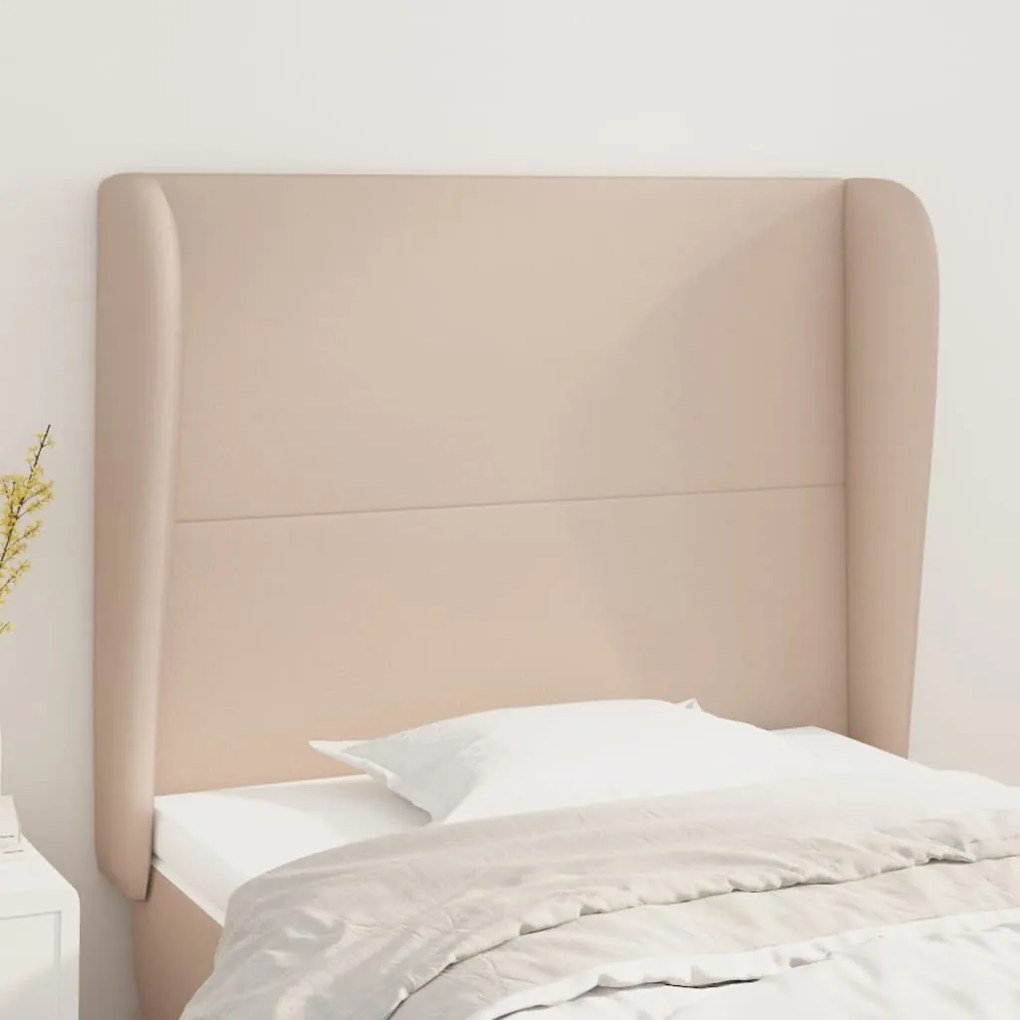 Testiera Ad Orecchio Cappuccino 93x23x118/128 Cm İn Similpelle /