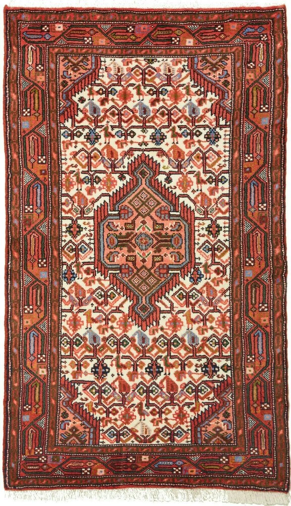 Hamedan Tappeto 70 x 130 (Iran) Annodato A Mano