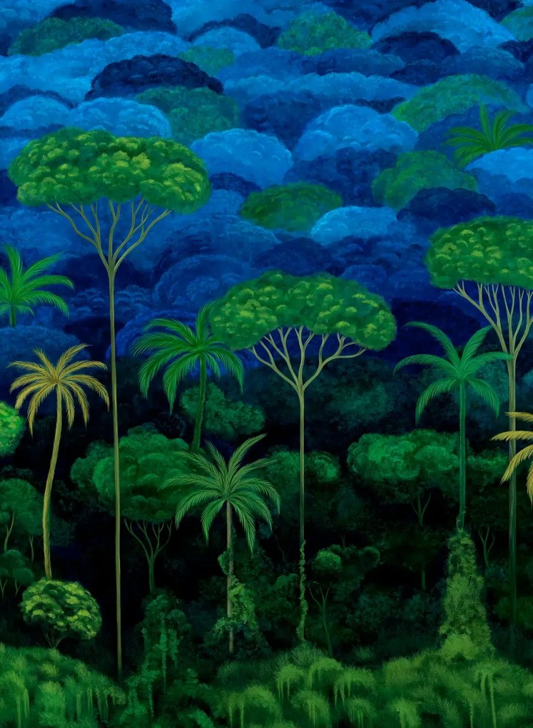 Arte International Carta da parati panoramica Ciel Tropical - Bright Midnight