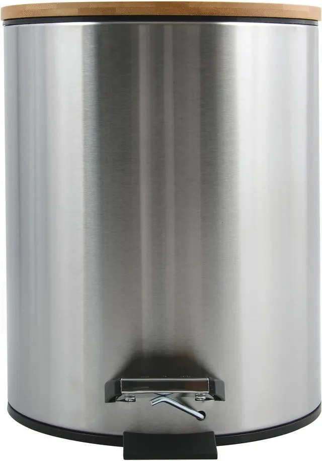 Cestino per la spazzatura color argento opaco in acciaio con pedale 5 l Adonis – Spirella