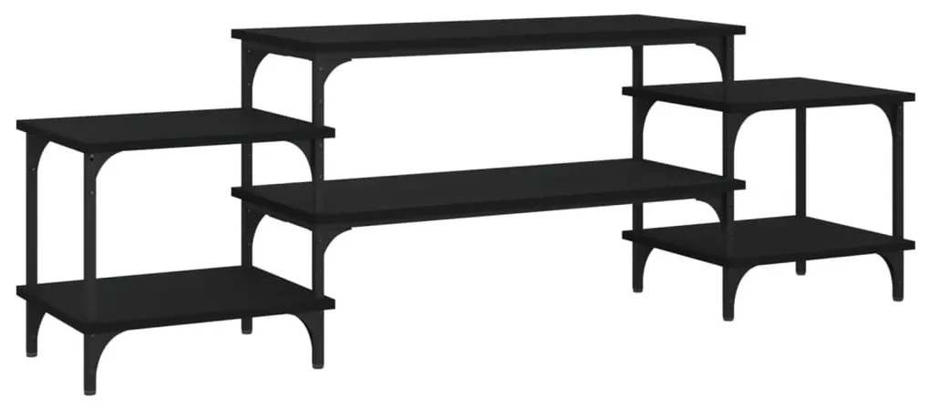 Mobile porta tv nero 157x35x52 cm in legno multistrato