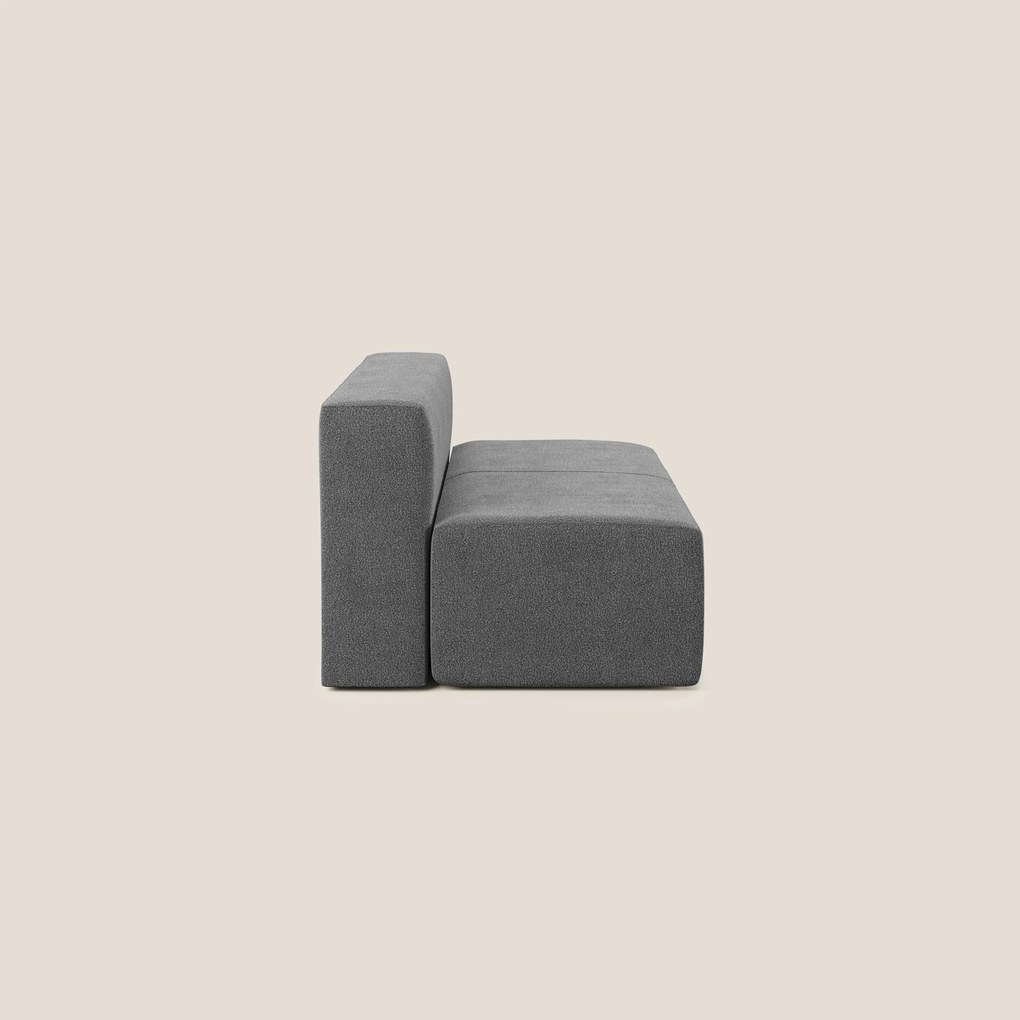 Nettuno modulo centrale maxi in morbido tessuto bouclè T07 antracite