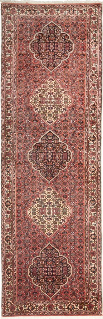 Bidjar Tappeto 80 x 250 Rosso (Iran) Annodato A Mano