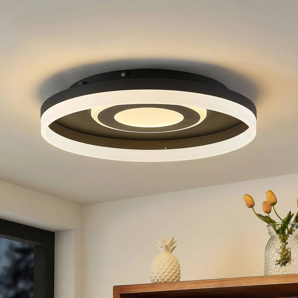 Lindby Gulda Plafoniera LED, RBGW, nero