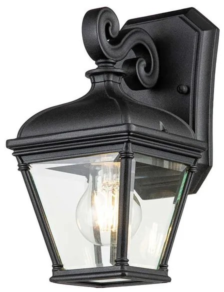 Applique romantico da esterno BAYVIEW-2S-BK nero IP44 1X E27 ELSTEAD