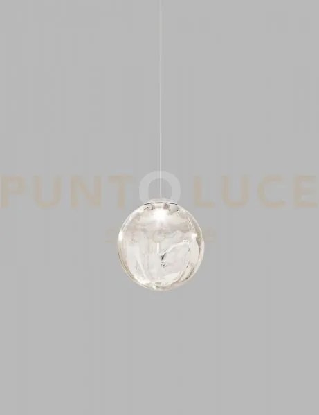 Puppet sospensione 28l fume' trasparente cromo lucido l22cc led 270...
