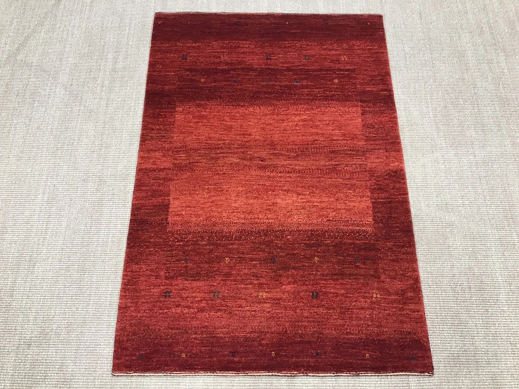 Loribaft Tappeto 100x140 Rosso (Iran) Annodato A Mano