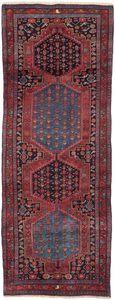 Bidjar Tappeto 320x130 (Iran) Annodato A Mano