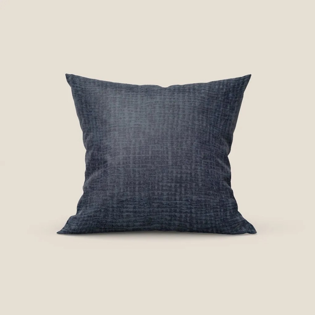 Annette cuscino disponibile in diversi colori realizzato in morbida ciniglia impermeabile T20 blu
