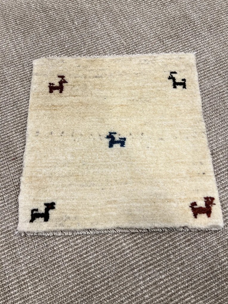Gabbeh Tappeto persiano 40 x 40 Beige (Iran) Annodato A Mano