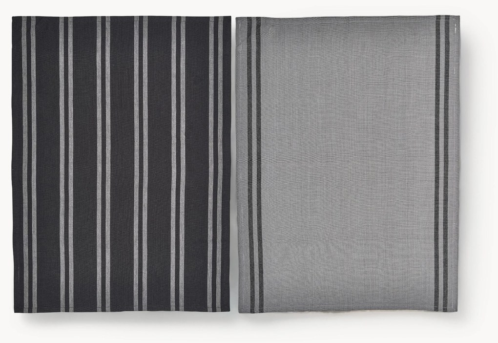 Set di 2 strofinacci in cotone a righe Soft Tools