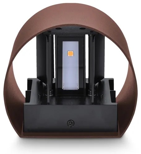 Brilagi - Lampada da parete LED per esterni RONDO LED/6W/230V marrone IP54