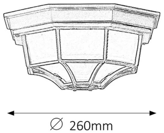 Rabalux 8346 - Plafoniera da esterno MILANO 1xE27/100W/230V