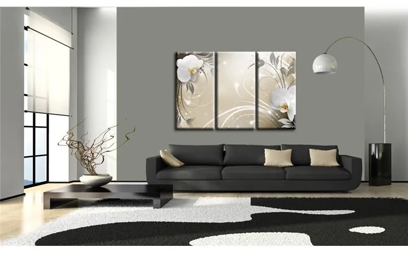 Quadro Speranza fiorente  Colore Bianco, Dimensioni e Misure 120x80