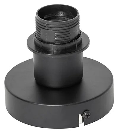 Lampada da soffitto e da parete rustica nera con rattan 30 cm - Kata