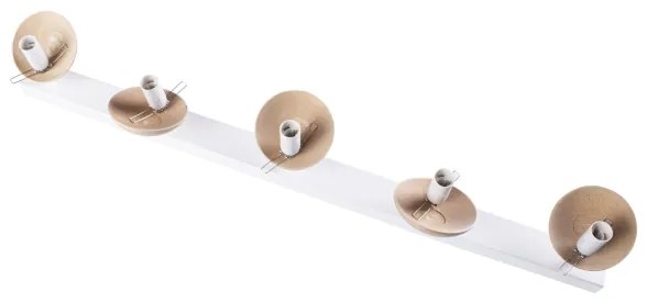 Lampadario a plafone SFERA WOOD 5xE14/40W/230V bianco